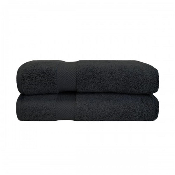 Superior Superior ZT BSHEET BK Zero Twist Cotton Bath Sheet Set - Black; 2 Pieces ZT BSHEET BK - main